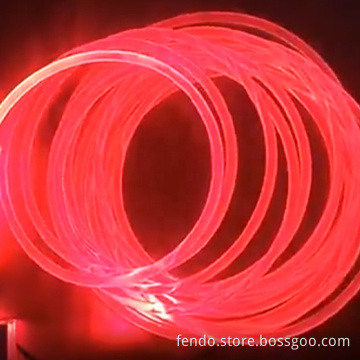 3.5mm Multicolor IP30 LED Car Decorative Interior EL Wire Atmosphere Lights Strip